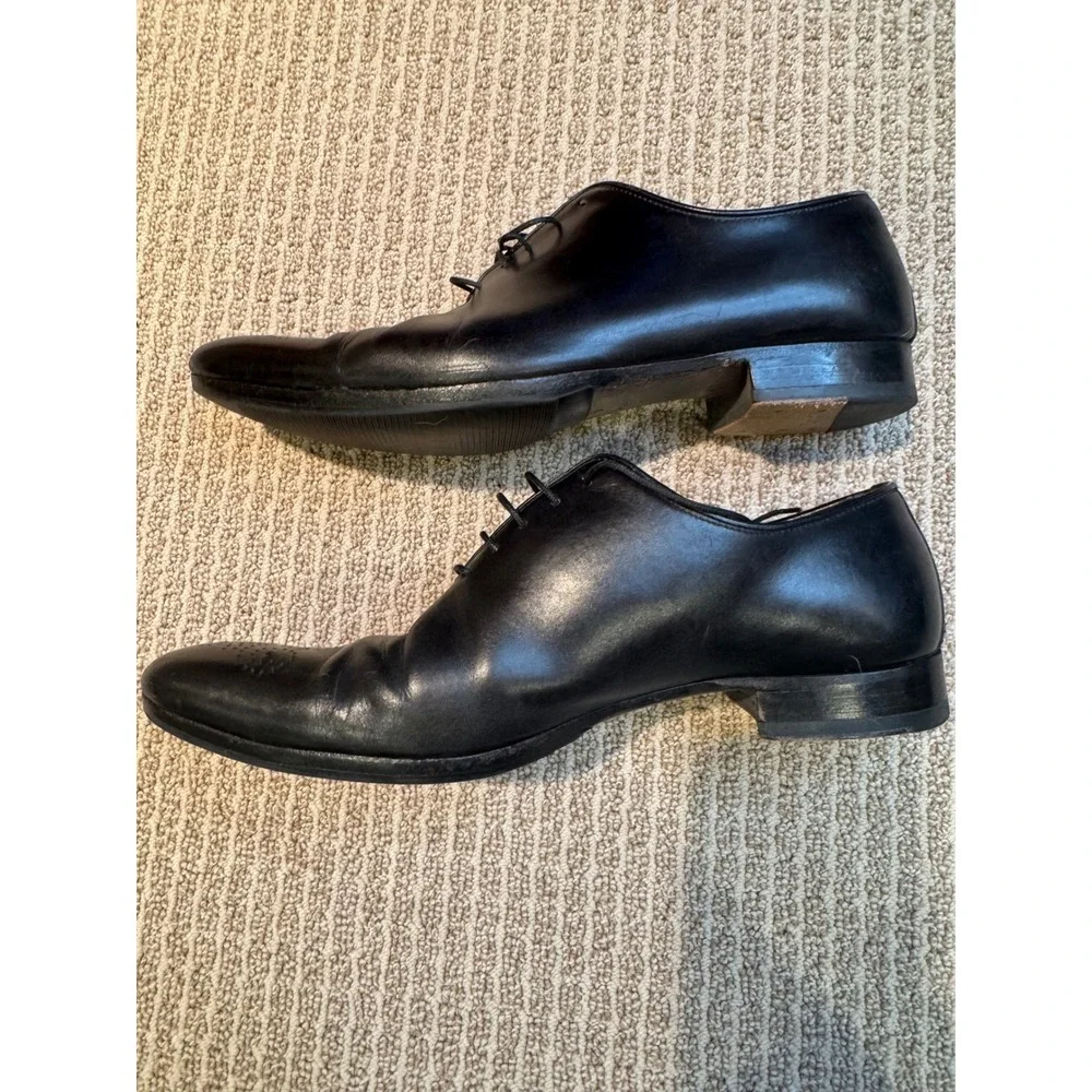 Rudy's Paris black Leather Cap Toe Oxford Dress Shoes Lace Up Formal Business‎